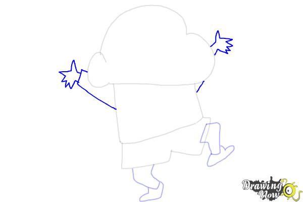 How to Draw Shin-chan (Shinnosuke Nohara from Crayon Shin Chan) - Step 6