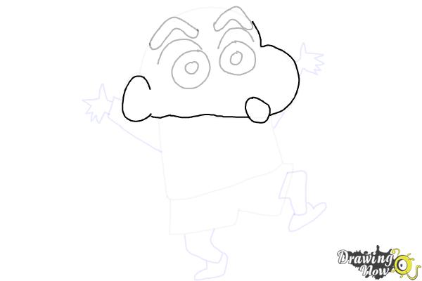 How to Draw Shin-chan (Shinnosuke Nohara from Crayon Shin Chan) - Step 9