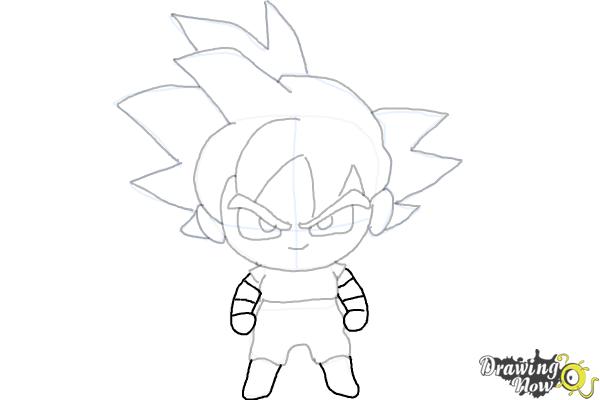 How to draw KID GOKU (Dragon Ball) step by step, EASY