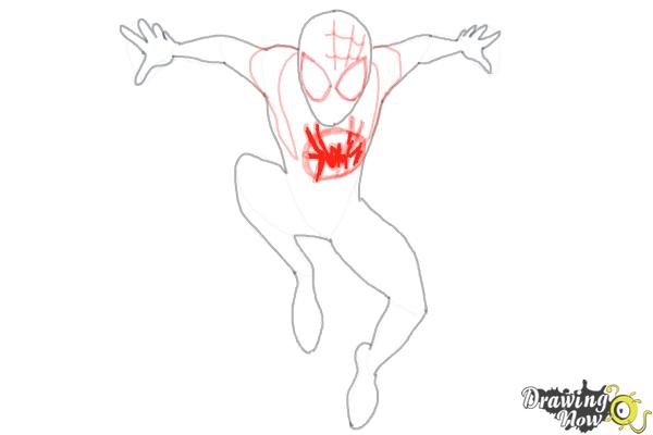 How to Draw Spider-Man: Across the Spider-Verse - Step 15 How to Draw Spider-Man: Across the Spider-Verse - Step 15