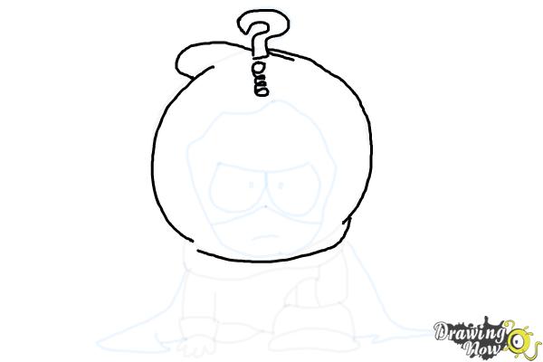 How to Draw Mysterion from South Park - Step 10