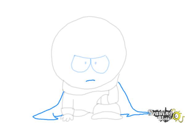 How to Draw Mysterion from South Park - Step 7
