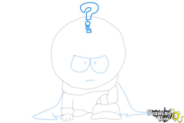 How to Draw Mysterion from South Park - Step 8