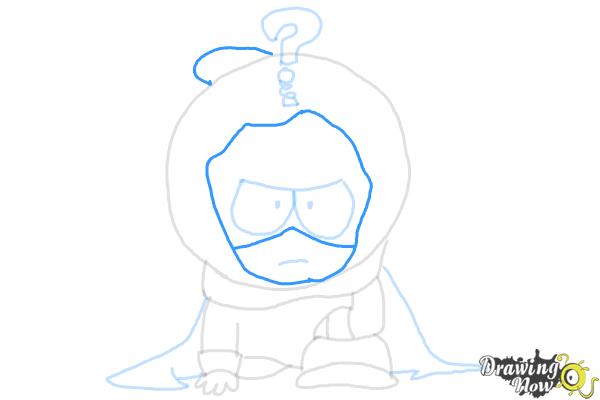 How to Draw Mysterion from South Park - Step 9