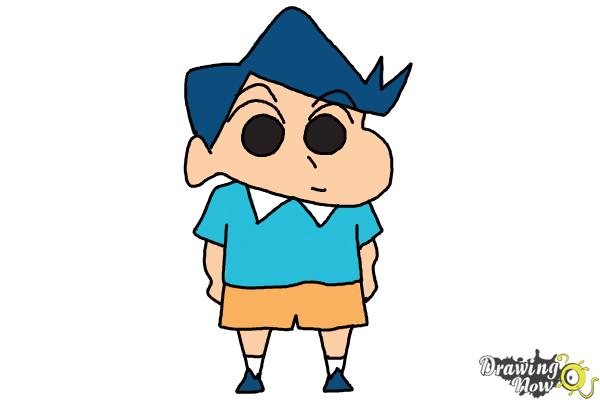 How to Draw Toru Kazama from Crayon Shin-chan - Step 12