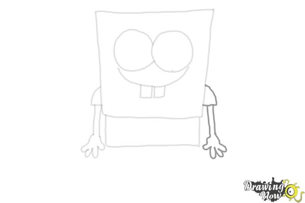 How to Draw Spongebob Squarepants - Step 5 How to Draw Spongebob Squarepants - Step 5