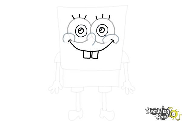 How to Draw Spongebob Squarepants - Step 9 How to Draw Spongebob Squarepants - Step 9