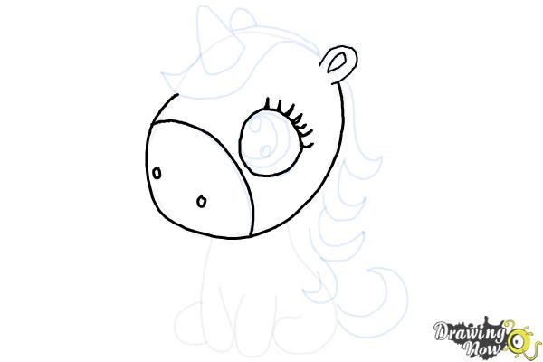 How to Draw a Cute Unicorn - Step 10