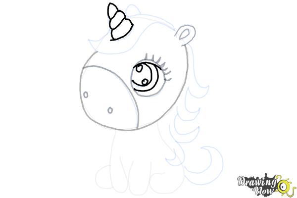 How to Draw a Cute Unicorn - Step 11