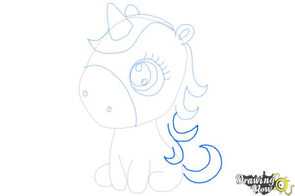 How to Draw a Cute Unicorn - Step 9