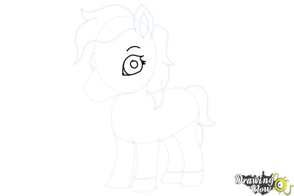 How to Draw a Cute Horse - Step 12