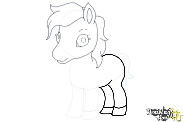 How to Draw a Cute Horse - Step 16