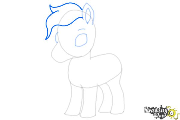 How to Draw a Cute Horse - Step 9