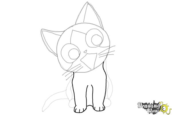 How to Draw Cute Anime Cat - Chi Yamada - Step 10