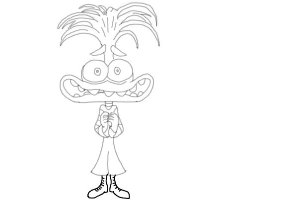 How to Draw Anxiety from Inside Out 2 - Step 13 How to Draw Anxiety from Inside Out 2 - Step 13
