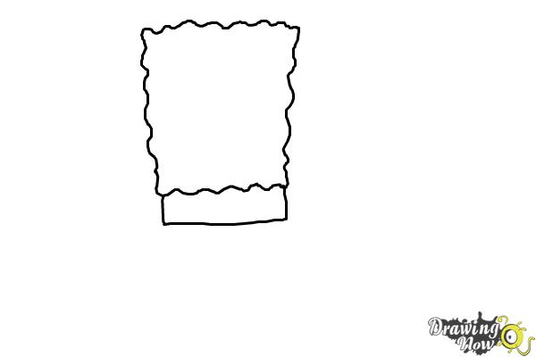 How to Draw Spongebob - Step 1 How to Draw Spongebob - Step 1
