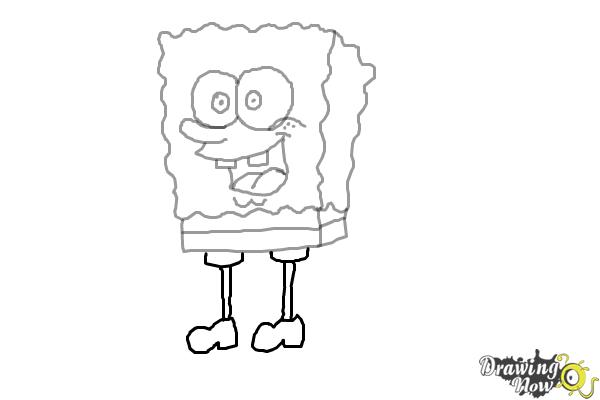 How to Draw Spongebob - Step 6 How to Draw Spongebob - Step 6