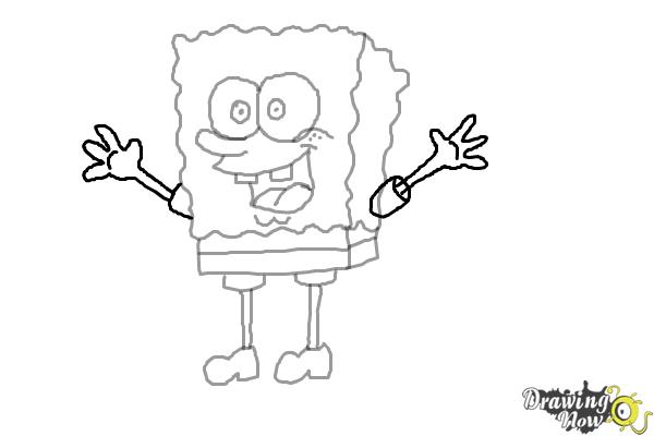 How to Draw Spongebob - Step 7 How to Draw Spongebob - Step 7