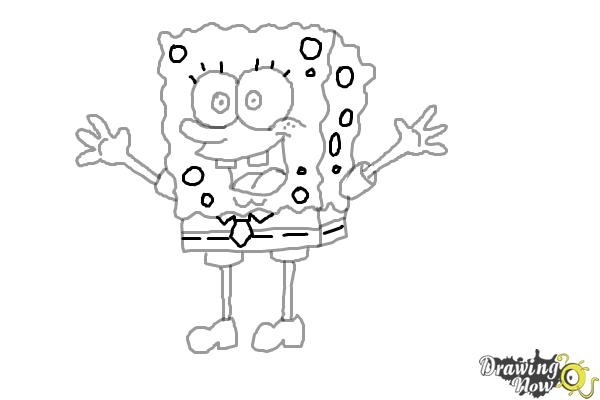 How to Draw Spongebob - Step 8 How to Draw Spongebob - Step 8