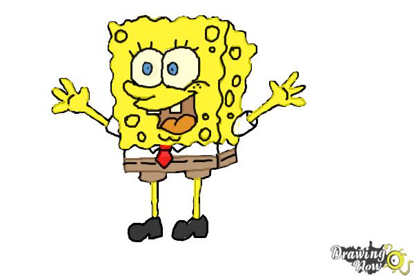 How to Draw Spongebob - Step 9 How to Draw Spongebob - Step 9