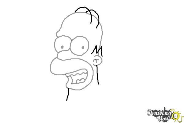 How to Draw Homer Simpson - Step 5
