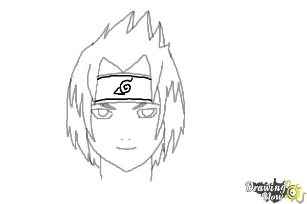 How to Draw Sasuke Uchiha - Step 6
