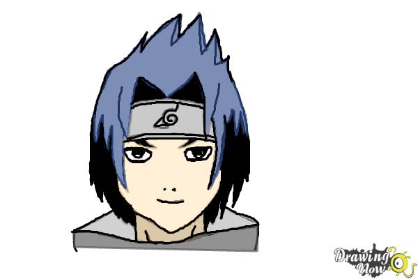 How to Draw Sasuke Uchiha - Step 8