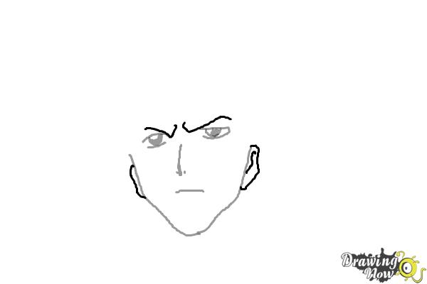 How to Draw Ichigo from Bleach - Step 3