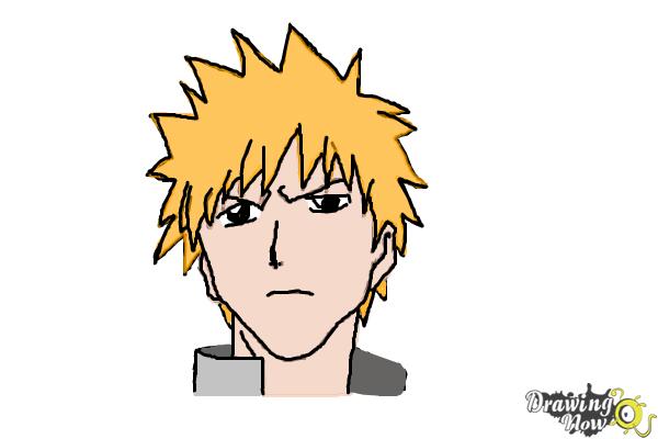 How to Draw Ichigo from Bleach - Step 7