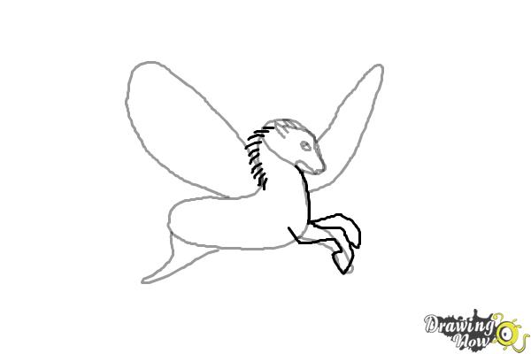 How to Draw a Pegasus - Step 5