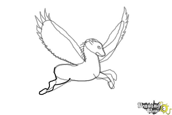 How to Draw a Pegasus - Step 7