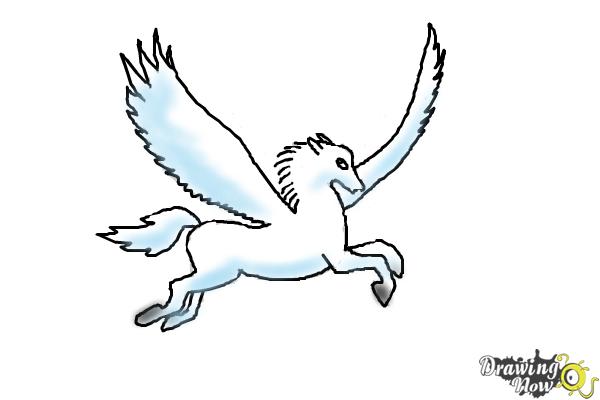 How to Draw a Pegasus - Step 9