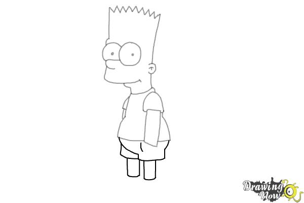 How To Draw Bart Simpson - Step 7