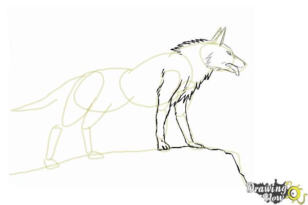 How to Draw an Anime Wolf - Step 7