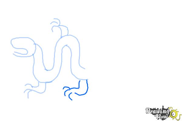 How to Draw a Chinese Dragon Body - Step 7