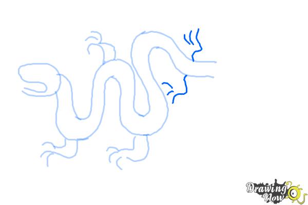 How to Draw a Chinese Dragon Body - Step 9