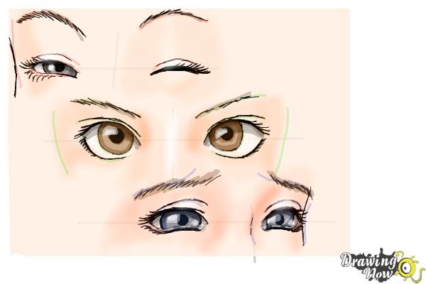 How to Draw Anime Eyes Step by Step - DrawingNow