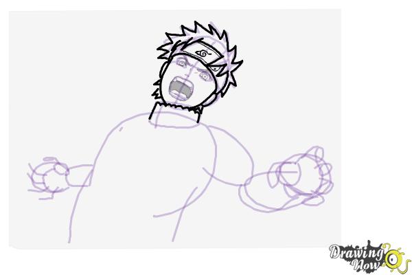how to draw Naruto Uzumaki step by step, naruto drawing easy