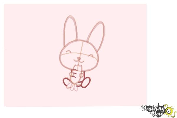 How to Draw an Anime Bunny - Step 10