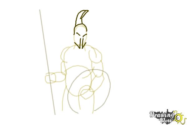 How to Draw a Spartan Warrior - Step 7