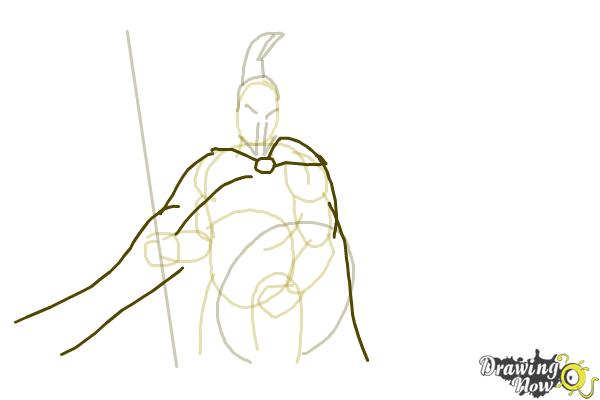 How to Draw a Spartan Warrior - Step 8