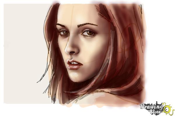 How to Draw Bella Swan from Twilight - Step 9