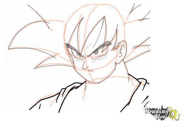 How to draw Dragonball Z Goku easy / simple / quick / tutorial