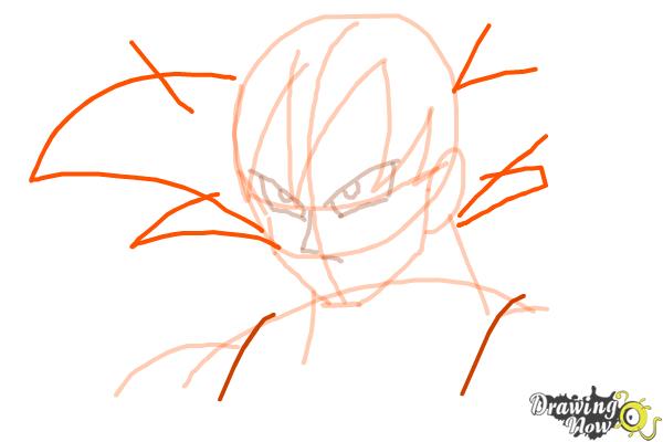 How to Draw Goku - Dragonball Z - Step 6