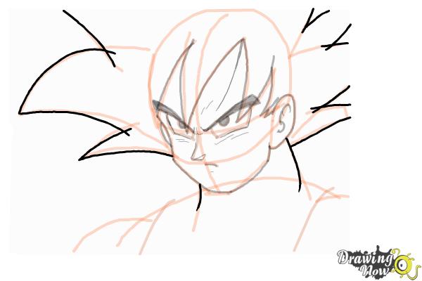 How to Draw Goku - Dragonball Z - Step 9