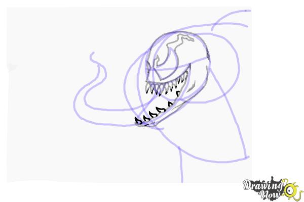 How to Draw Venom - Step 10