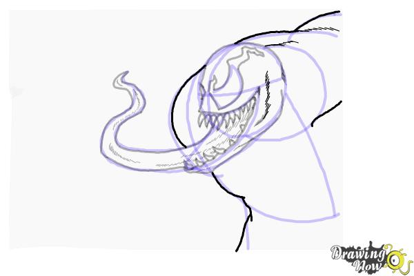 How to Draw Venom - Step 12