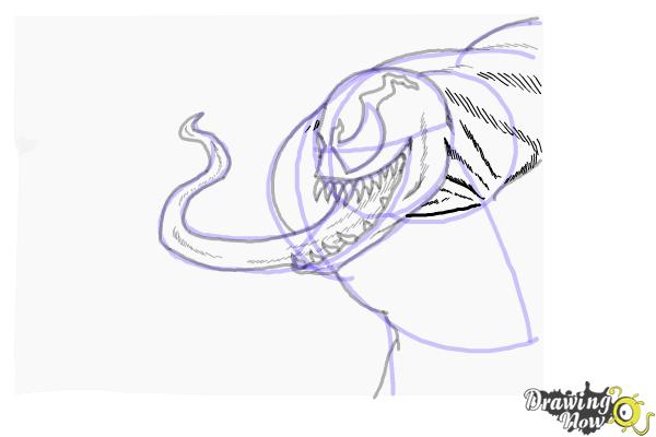 How to Draw Venom - Step 13 How to Draw Venom - Step 13