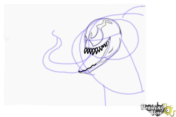 How to Draw Venom - Step 9