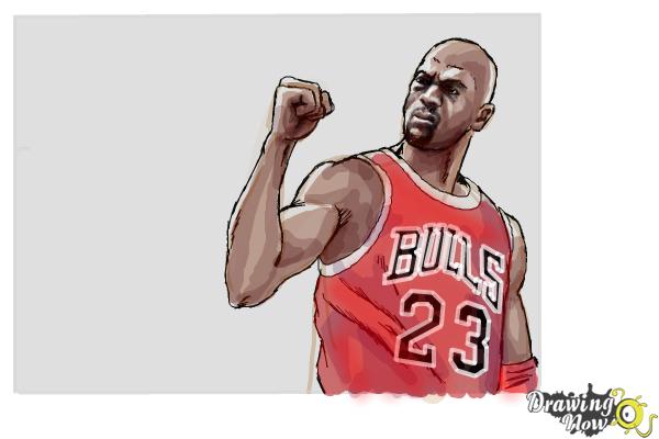 How to Draw Michael Jordan - Step 11